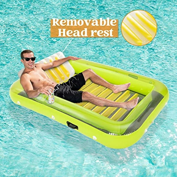 Flotador hinchable para piscina de bronceado para adultos y niños, bañera  de balsa para pi Sloosh Sloosh