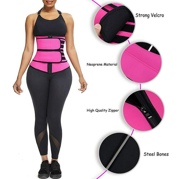  Faja Jueachy para moldear la cintura, para mujer, banda  ajustada para la cintura, transpirable, modelador del abdomen para mujer,  Rosa, M : Deportes y Actividades al Aire Libre