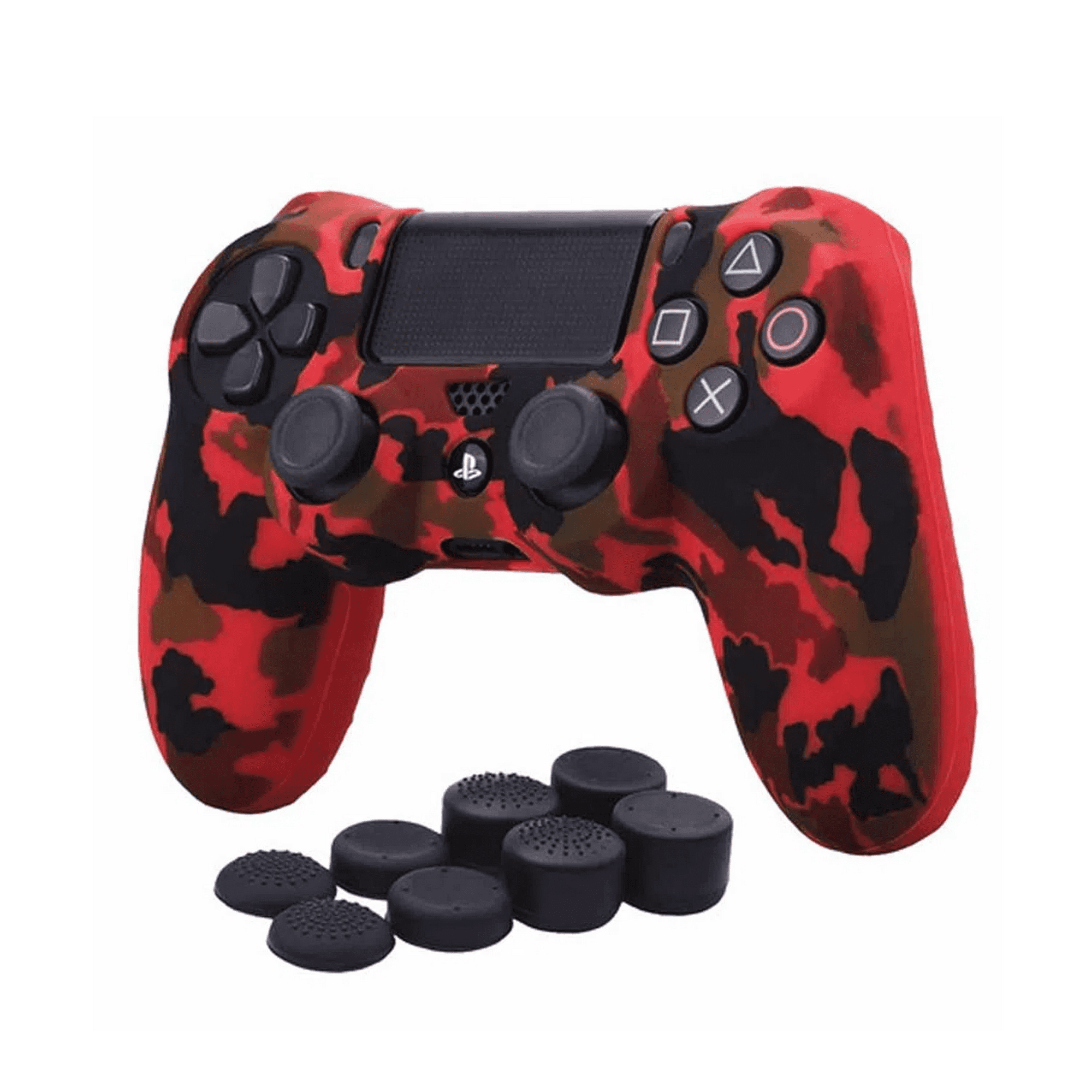 FUNDA PARA MANDO PS4 DUALSHOCK 4 PROTECTOR ROJO CAMUFLADO