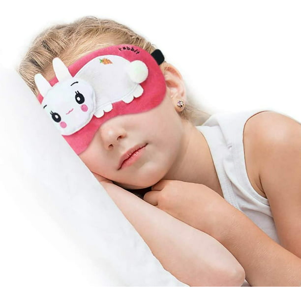  Antifaz para dormir para niños con bloqueo de luz, máscara de  ojos contorneada 3D de espuma viscoelástica, cubierta de ojos y máscara de  sueño de viaje, vendas para niños, niñas, niños (