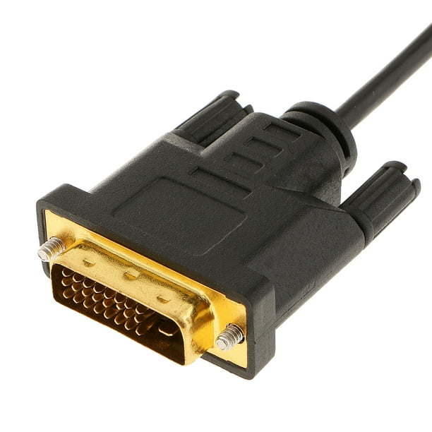 Adaptador de cable HDMI (M) a DVI-D (F) (DVI-D Dual Link 24+1) Adaptador  DVI hembra a HDMI macho con conector chapado en oro Convertidor Full HD  1080P