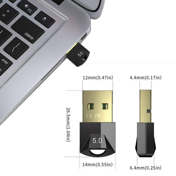 Adaptador Bluetooth USB para PC, Bluetooth Dongle 5.0 para PC de