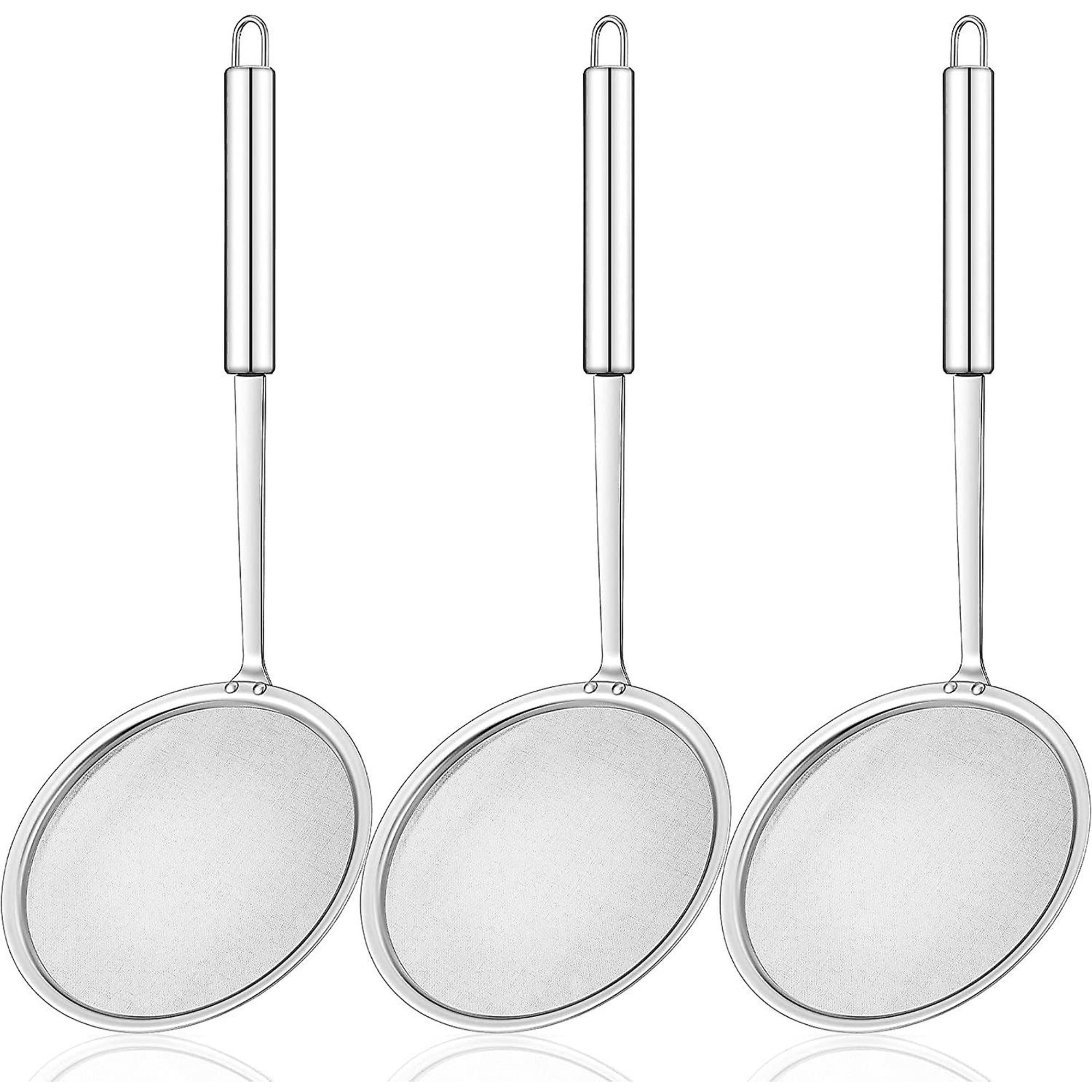 3pcs, Juego De Cucharas De Sopa, Colador Y Pala De Acero