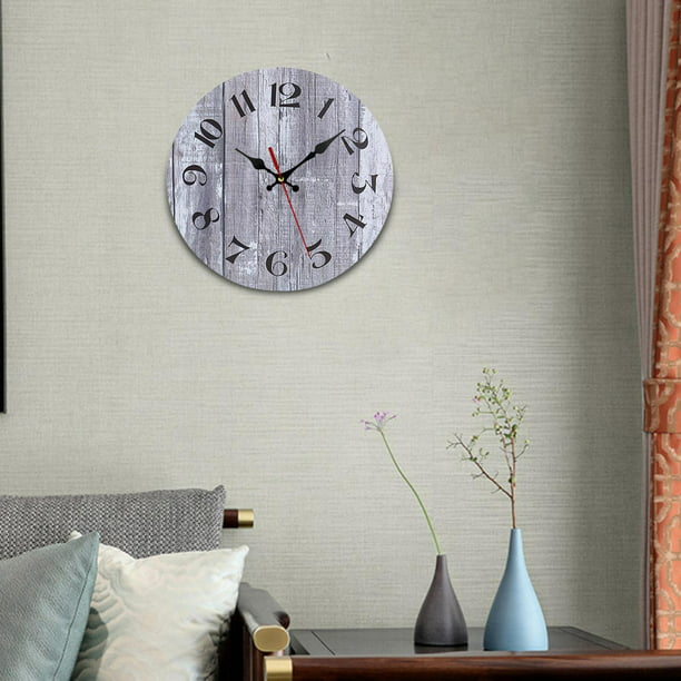 2 piezas de relojes de mesa decorativos familiares que no hacen tictac,  fáciles de leer, relojes de chimenea, reloj de escritorio para dormitorio,  oscuro perfecl Reloj de pared