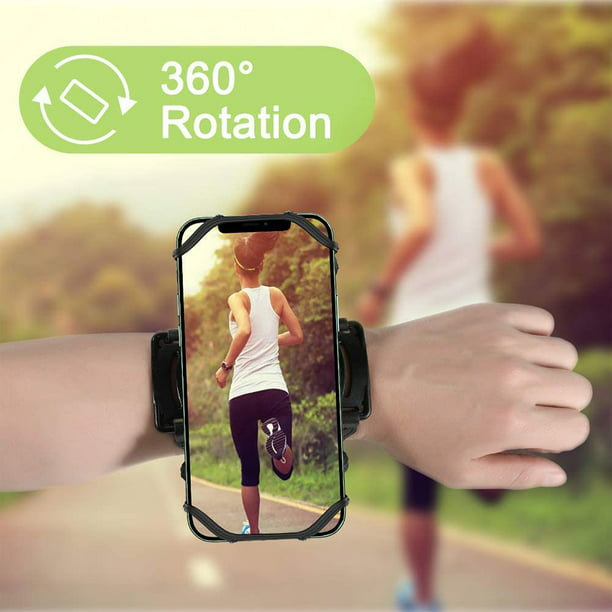 Brazalete para correr, 3 en 1, soporte para teléfono para correr, brazalete  deportivo, soporte para teléfono de bicicleta, giratorio de 360°