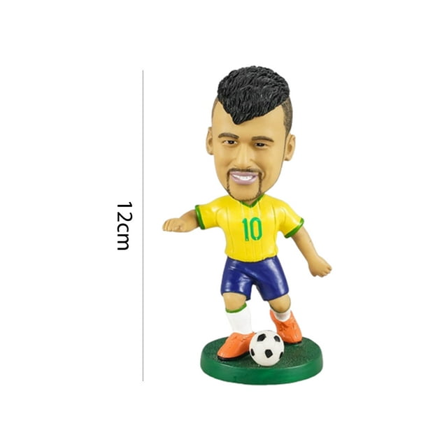 Muñecas De Estrellas De Fútbol Figuras de jugador de fútbol de resina  pintadas a mano decoración de salpicadero de coche con cabeza móvil Sywqhk  libre de BPA
