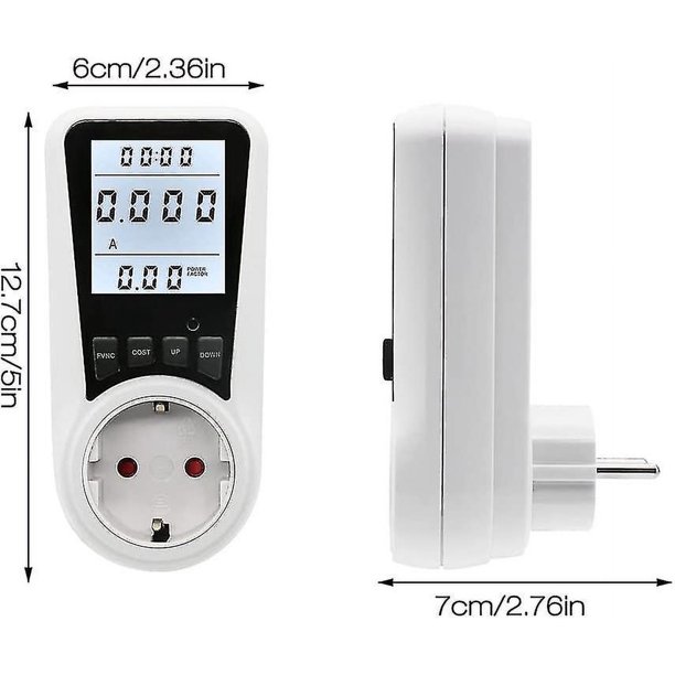 Medidor de wattios y consumo eléctrico con enchufe