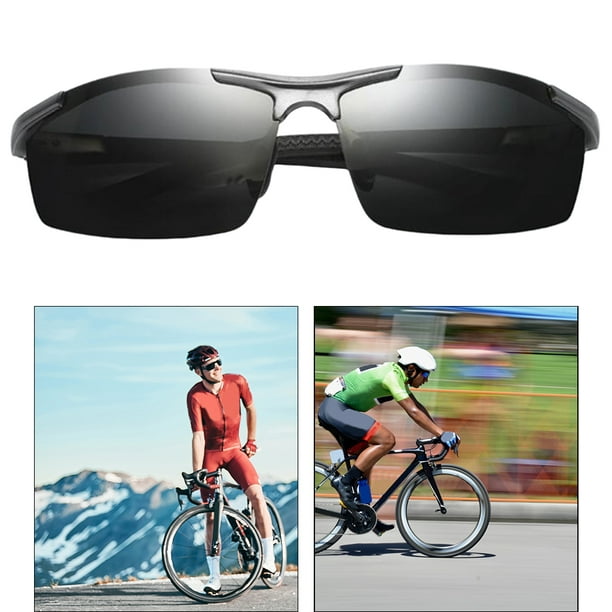 Gafas de ciclismo - Gafas de sol polarizadas para hombre - Película verde  oscuro con marco negro oso de fresa Electrónica