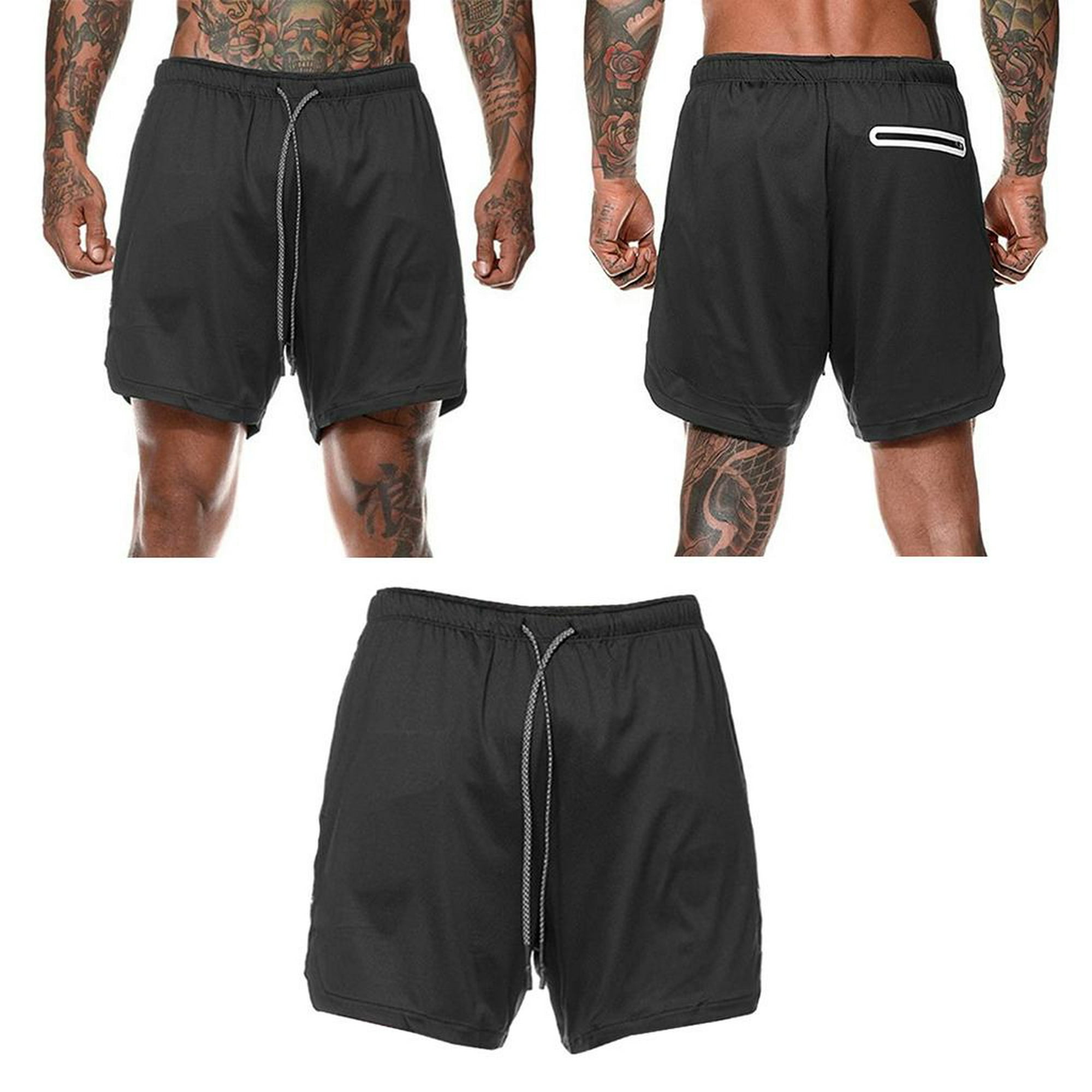 Pantalones cortos de entrenamiento para hombre, pantalones cortos  deportivos de entrenamiento ligero DYNWAVEMX Shorts deportivos para hombres