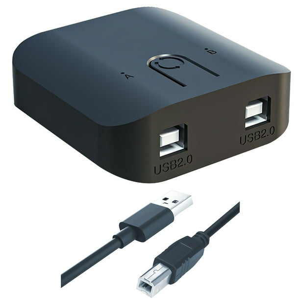 Unnlink-Interruptor de impresora USB 2 en 1, salida de 2 ordenadores,  compartir 1 impresora, Udisk, ratón, teclado, disco duro - AliExpress