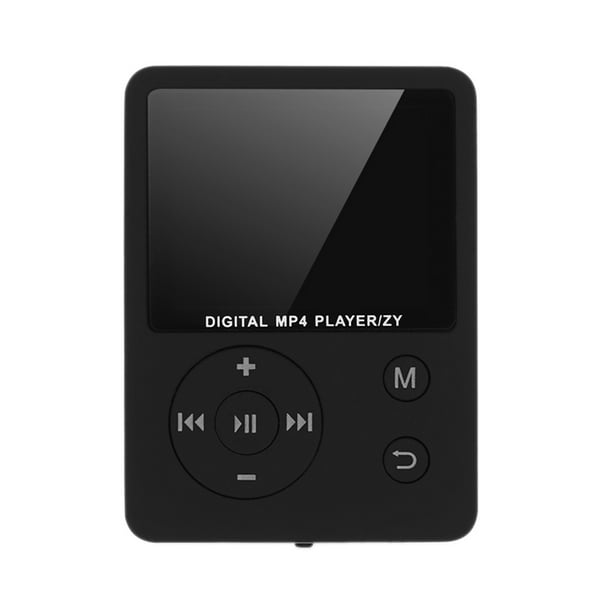 Reproductor de MP3/MP4, reproductor de música MP4 con auriculares, pantalla  LCD digital clásica de 1.8 pulgadas, compatible con tarjeta de memoria