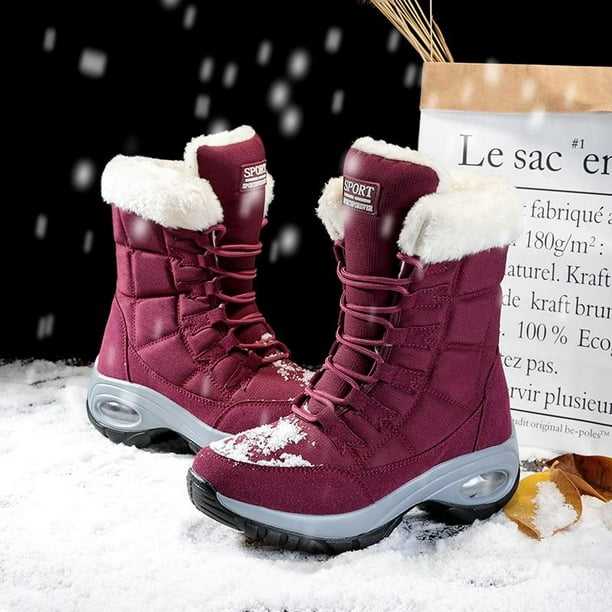 Nuevas botas de invierno para mujer, botas de nieve de media