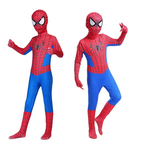 Disfraz de Spiderman para niños, traje de superhéroes Con máscara, para  Halloween, Carnaval Fivean unisex