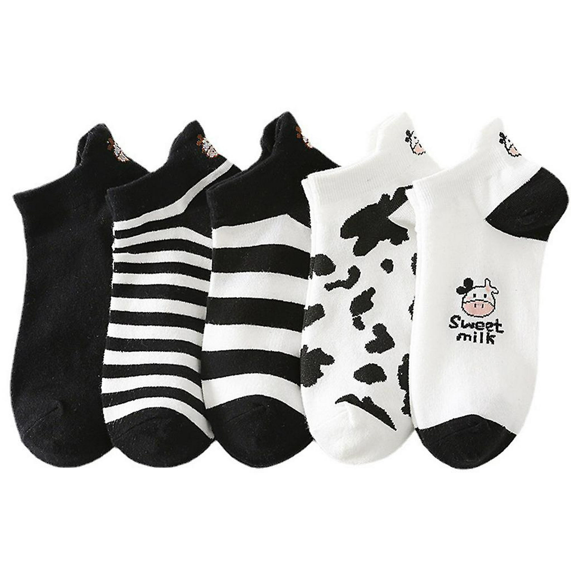 WADDLE Pantalones de vaca niña sin pies medias de bebé estampado animal  polainas blanco y negro