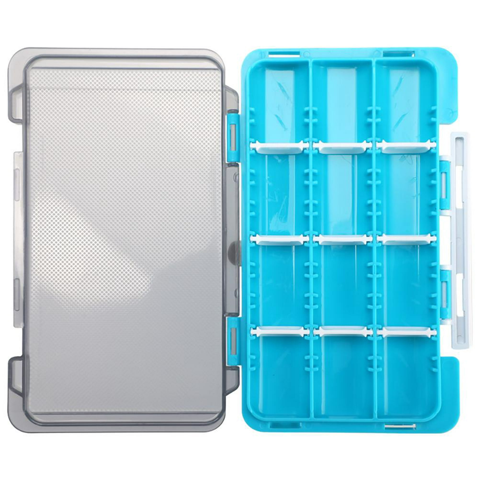 Caja de pesca portátil impermeable cebo señuelo cajas de anzuelos  herramienta de pesca (azul)