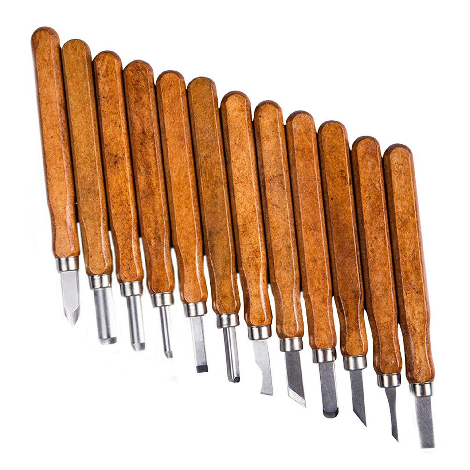Juego de cinceles para tallar madera – 12 piezas, kit de tallado de madera  para principiantes, herramientas afiladas para carpintería, ideal para