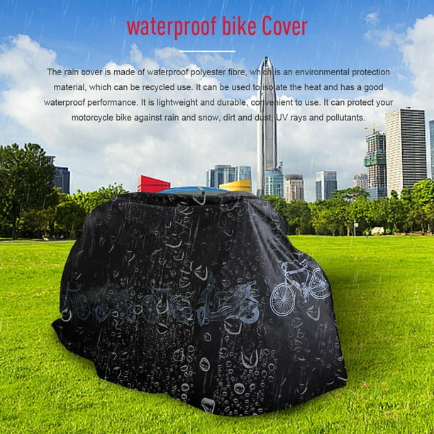 Funda de bicicleta para almacenamiento al aire libre, impermeable, lluvia,  sol, nieve, polvo, viento, a prueba de viento, funda de bicicleta plegable