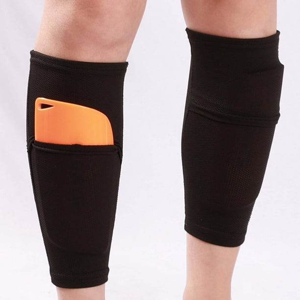 Espinilleras, mangas de protección de espinilleras, soporte de rendimiento  de piernas, mangas de compresión para pantorrillas con bolsillo para