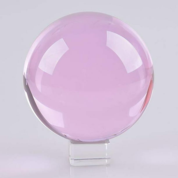 Bola de cristal rosa Bola decorativa Arte Decoración Fotografía Prop Sin  soporte Baoblaze bola de cristal de 50 mm