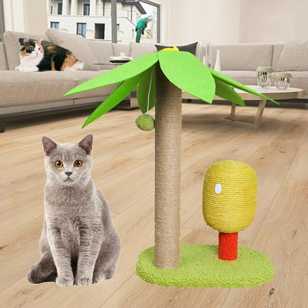 4 postes rascadores de sisal reemplazables con cuerda de sisal rascador  para árboles de gato, marco de escalada para gatos, muebles para gatos