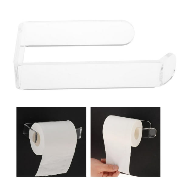 Soporte de papel higiénico ajustable autoadhesivo, portarrollos de baño de  cocina, toallero de plástico para almacenamiento