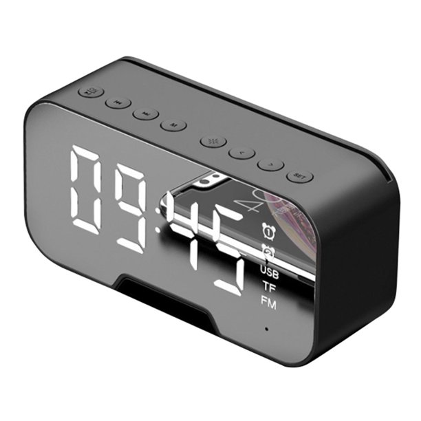 Speaker Radio Reloj Despertador Espejo Bluetooth Fm