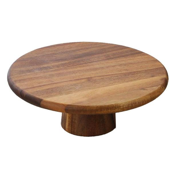 Mesa de madera con pedestal, tablero redondo que descans…