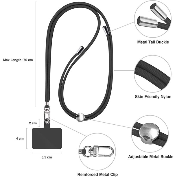 1 Unidad, Cordón Teléfono, Cordón Cuello Desmontable Ajustable