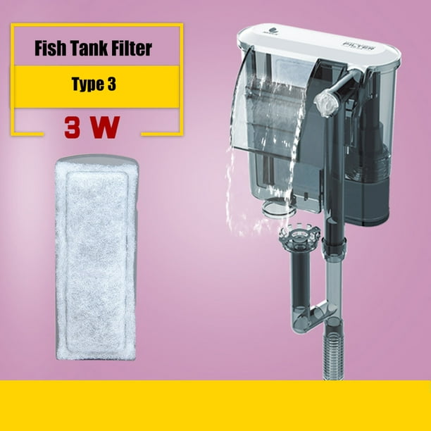FEDOUR Filtro de recipiente de acuario de 160 GPH/175 GPH/400 GPH, filtro  externo para tanque de peces de 7 W/8 W/15 W, filtro para colgar en acuario