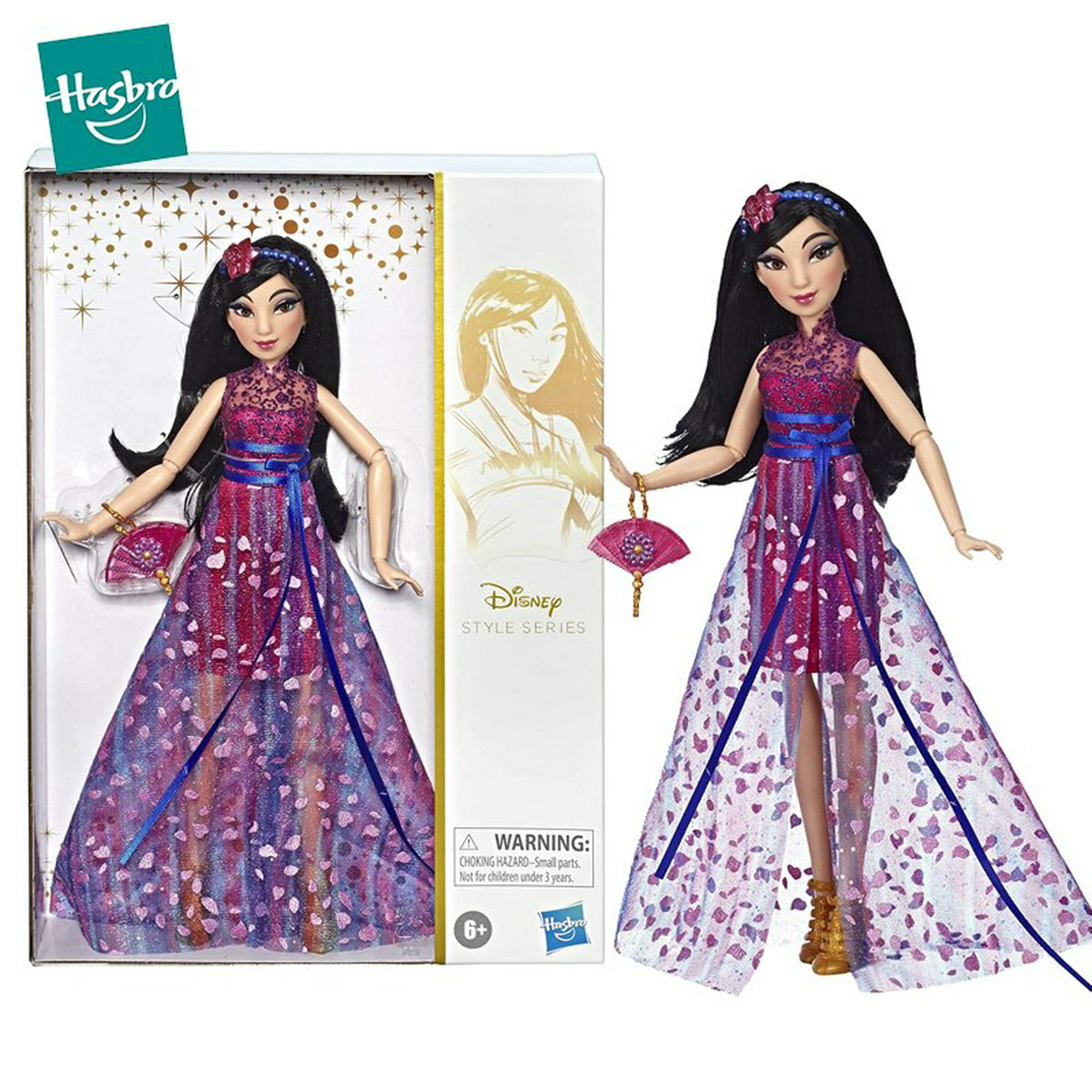 Hasbro 29cm Disney Princess Doll Style Series Ariel Mulan Belle Rapunzel  accesorios de moda juguete coleccionable para niñas 1/6 zhangyuxiang LED