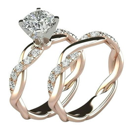 Elegante anillo de Hip Hop de Color dorado para mujer, conjunto de anillos  de boda con piedras rojas de circón incrustadas a la moda, joyería de  compromiso nupcial para fiesta Dengxun unisex