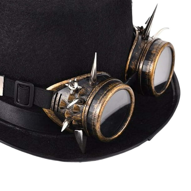  34 piezas de accesorios de disfraz steampunk para hombre,  sombrero de copa y pajarita, gafas steampunk vintage, 30 piezas de dijes  colgantes de equipo steampunk, reloj de bolsillo retro de bronce 