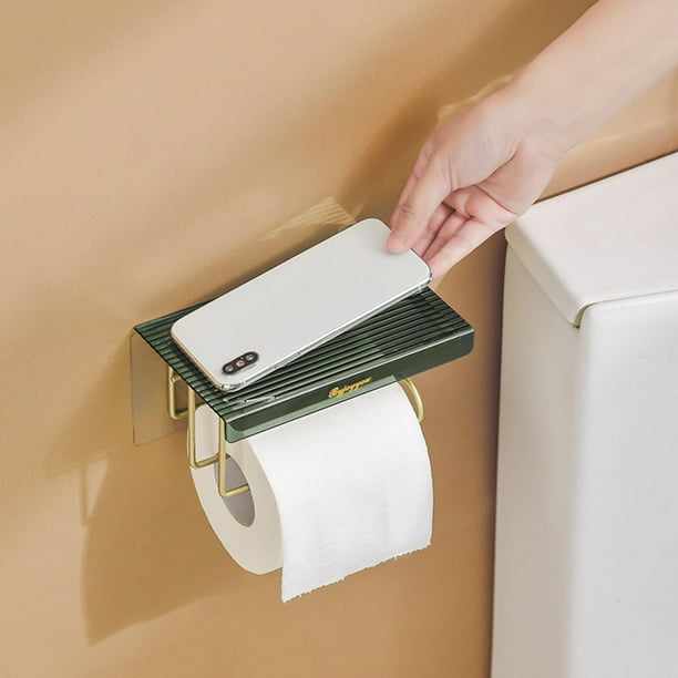 Portarrollos de papel higiénico de madera montado en la pared Vintage  nórdico, portarrollos de papel higiénico para baño Vhermosa ZSY-0082