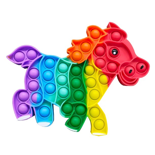La Fila De Caballos De Juguete Multicolores - Juguetes Para Niños