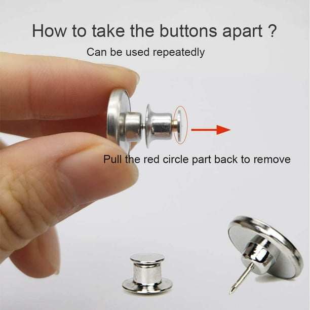12 juegos de botones ajustables para jeans botones de metal instant�neos  sin