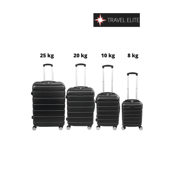 Travel Elite - Set 4 Maletas de Viaje, G (25 kg), M (20 kg), C (10