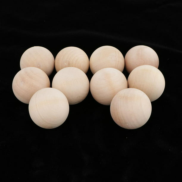 Bolas de madera de 1.5 pulgadas para manualidades, esferas de madera  redondas sin terminar para proyectos de bricolaje (paquete de 20)