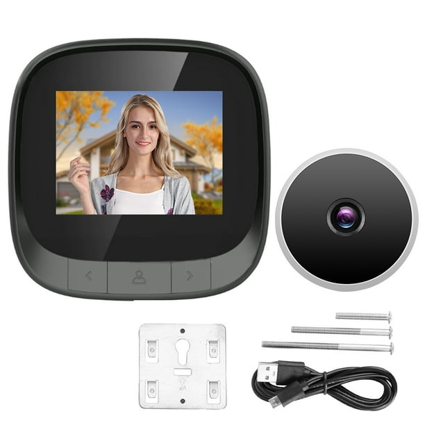 2.4in digital puerta visor mirilla 0.3MP 120 ° gran angular cámara mirilla  timbre cámara para seguridad en el hogar