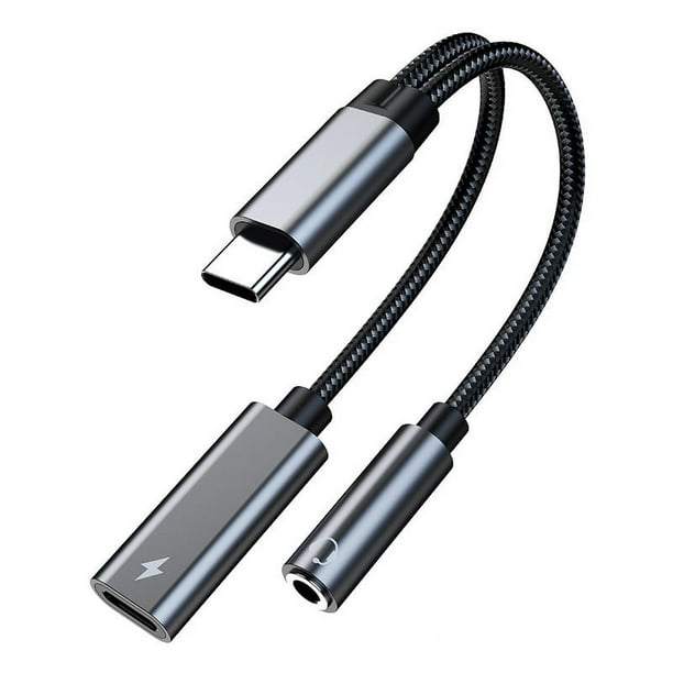 Adaptador USB-C a jack 3.5mm para Auriculares Convertidor para Teléfono  Android