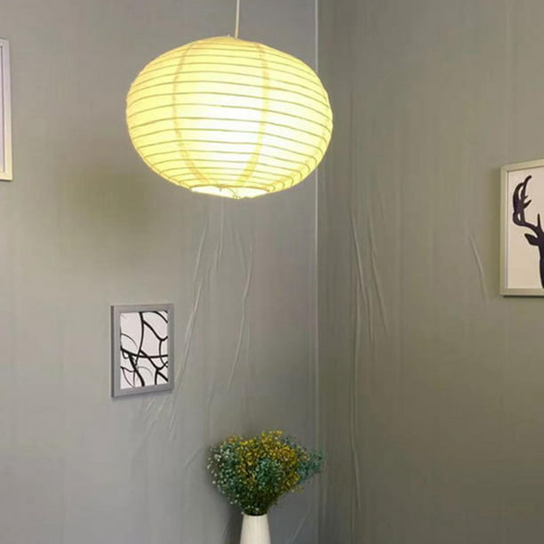 Linterna de papel estilo Noguchi • Lámpara colgante japonesa Akari •  Pantalla de lámpara de papel de techo • Linterna de papel blanco • Linterna