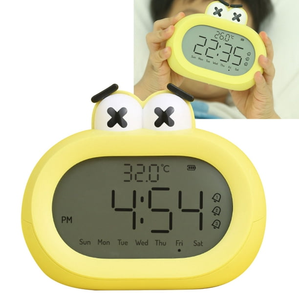 Reloj despertador digital LED, reloj despertador para niños, reloj