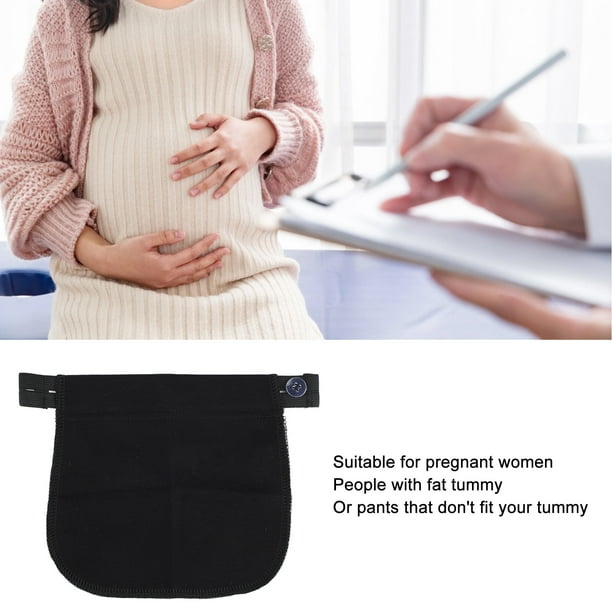 Extensor de cintura ajustable para mujeres embarazadas, 3 piezas (negro,  azul y caqui)