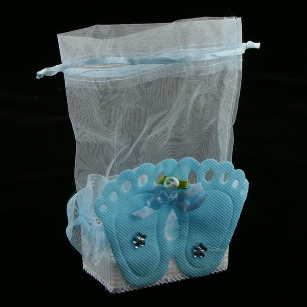 24 Piezas Caja De Regalo De Huella De Bebé Niña Niño Baby Shower Bolsas De  Dulces Favor Azul Sunnimix Bolsas de dulces a favor de la huella