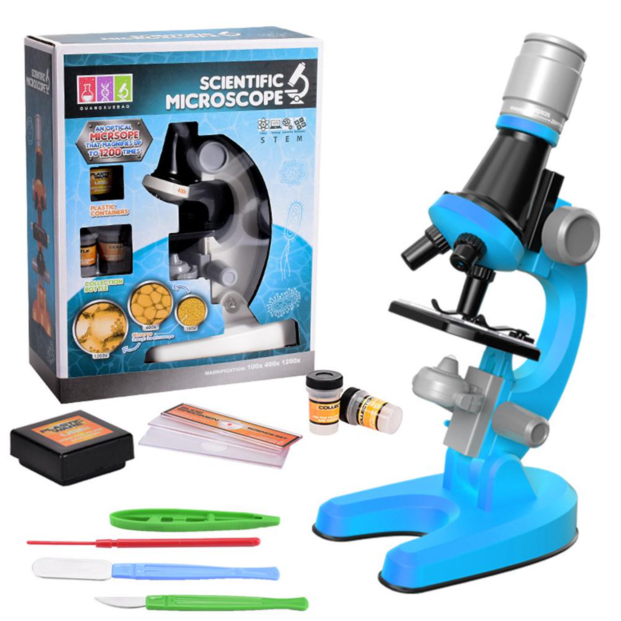 Microscopio para niños, kits de ciencia para niños Kit de mi