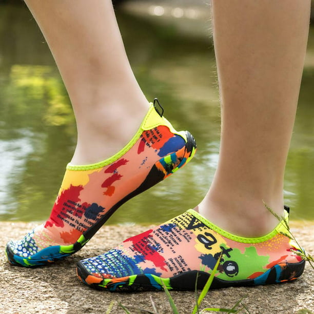 Mujeres Niños Zapatos de agua cómodos Zapatos de agua descalza Calcetines  Zapatos para en pya Ejerci Soledad Zapatos de natación
