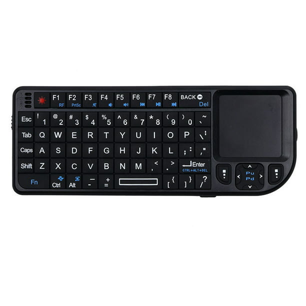 Teclado inalámbrico Ordenador portátil Inalámbrico 3 en 1 Mini teclado  Touchpad Mouse, inglés, retroiluminado en blanco Monstrate EL000310-01B
