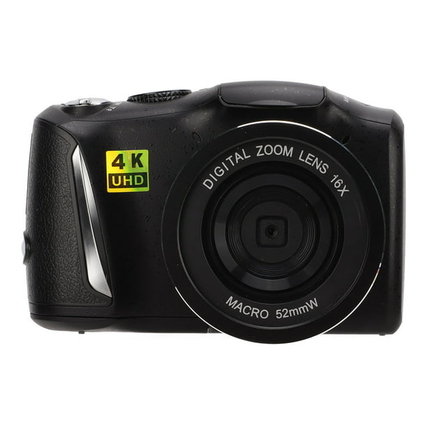  ciciglow Grabadora de cámara digital 4K, cámara digital de 48  MP 18X para  con capucha de lente de micrófono, videocámara de  grabación WiFi, zapata externa, parasol de lente, rotación de