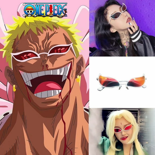 Óculos De Sol Anime One Piece Donquixote Doflamingo Acessórios Para cosplay  De Halloween