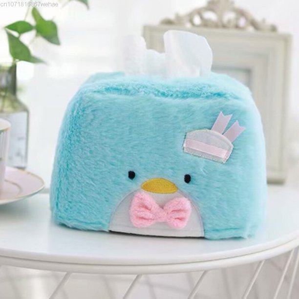 Sanrio-caja de pañuelos con dibujos animados de Hello Kitty, accesorios de  dormitorio, decoración de escritorio, servilleta, caja de papel - AliExpress