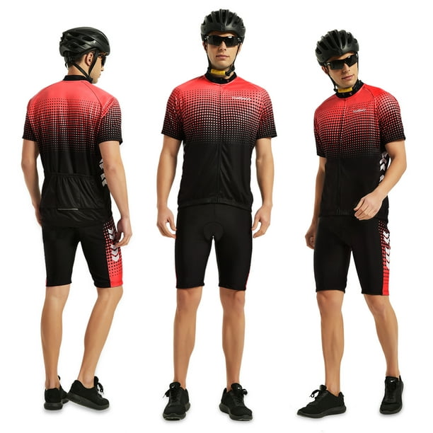 Trajes cortos de verano para hombre Conjunto de ciclismo Jersey ciclismo con pantalones cortos de Abanopi ropa de ciclismo | Bodega Aurrera en línea